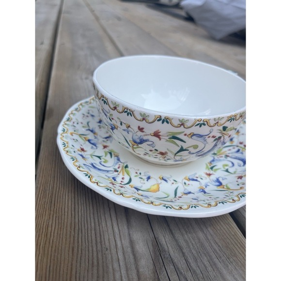 Vintage Gien Tuscany Tea Cup & Saucer  Western France - Picture 7 of 15